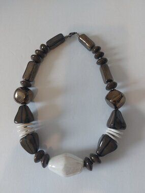 Authentic Kazuri Kenya Hand-Painted Ceramic Bead Necklace - Fair Trade - Nairobi